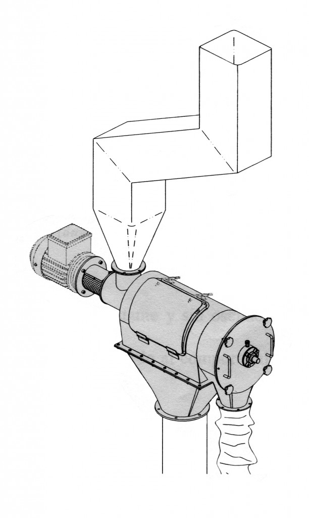 Dibujo técnico tamizadora centrífuga